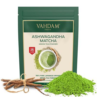 Buy Vahdam Ashwagandha Matcha Green Tea Powder